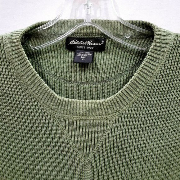 Eddie Bauer Hong Kong light green olive sweater - Picture 3 of 8